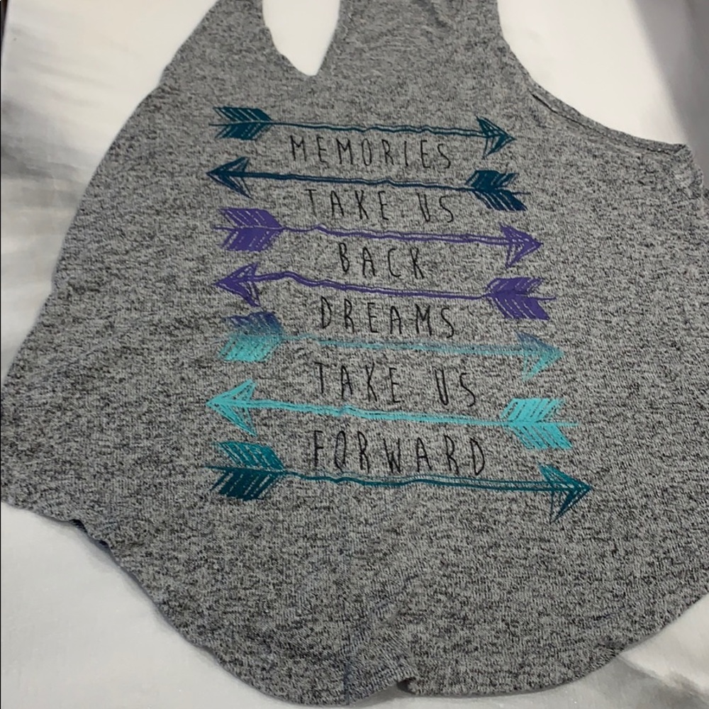 boho grey tank XL, soft spun knit